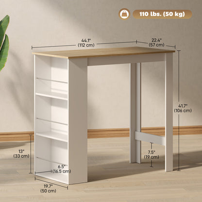 Table haute cuisine 3 tablettes rangement