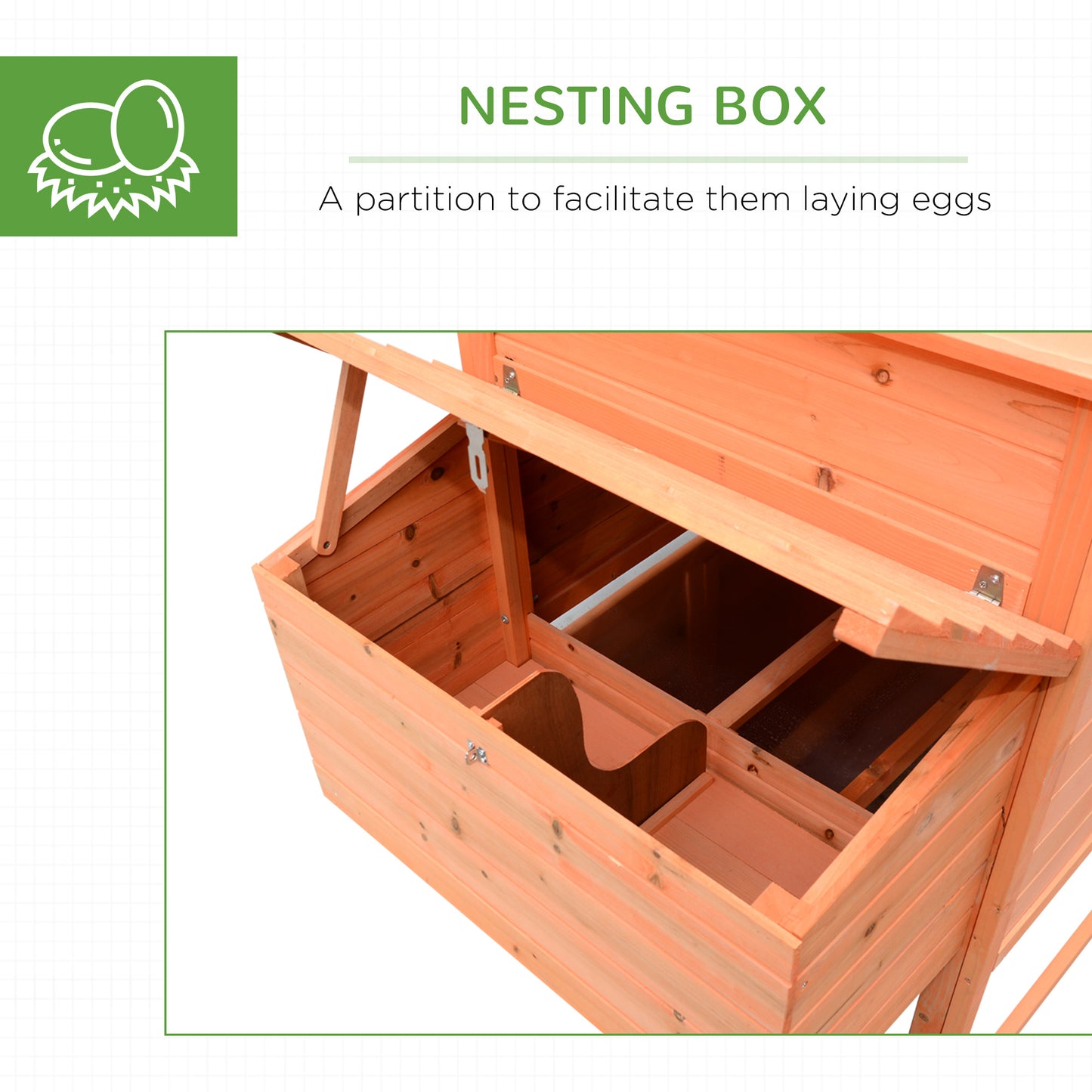 Poulailler en bois avec enclos et nichoir