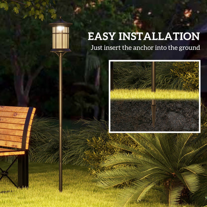 Lampadaire solaire extérieur DEL blanc froid 183 cm