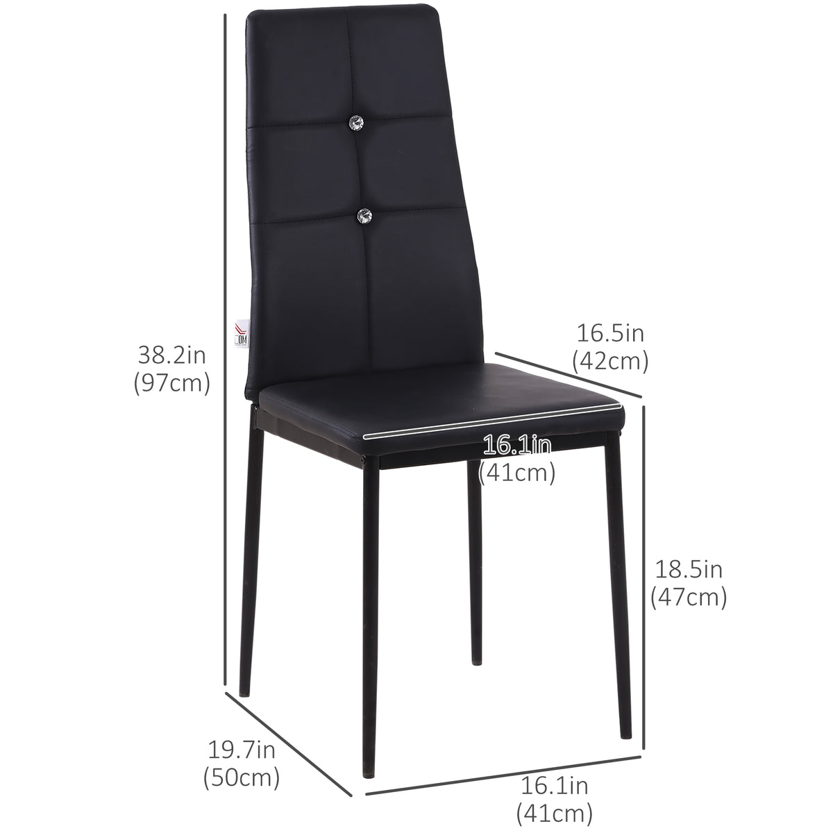 Chaises de salle à manger capitonnées lot de 4