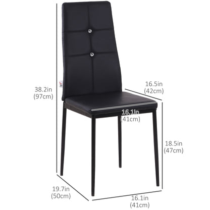 Chaises de salle à manger capitonnées lot de 4