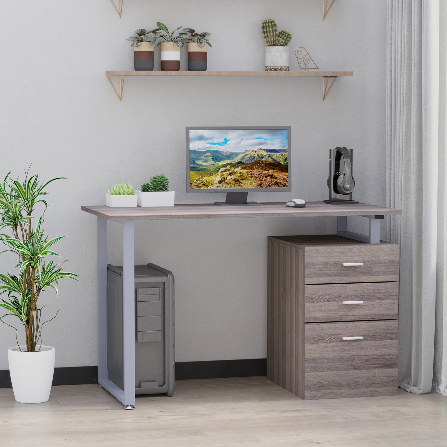 Bureau informatique tiroirs amovibles 47 po