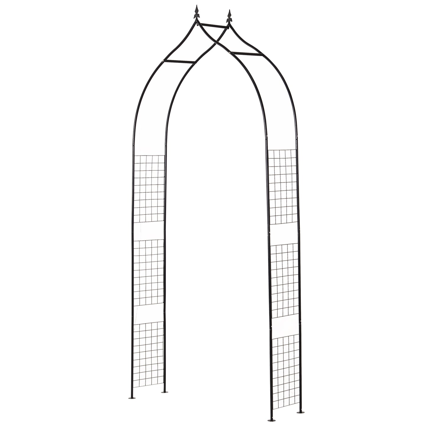 Arche de jardin décorative 244 cm acier treillis