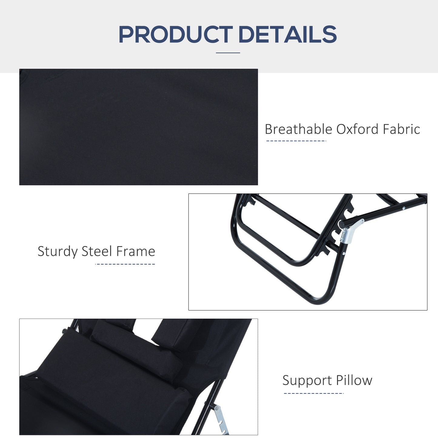 Chaise longue pliante avec trou visage ajustable