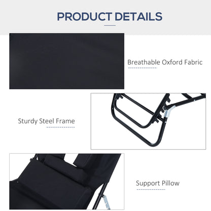 Chaise longue pliante avec trou visage ajustable