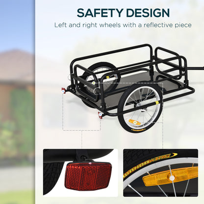 Remorque vélo cargo pliable en acier