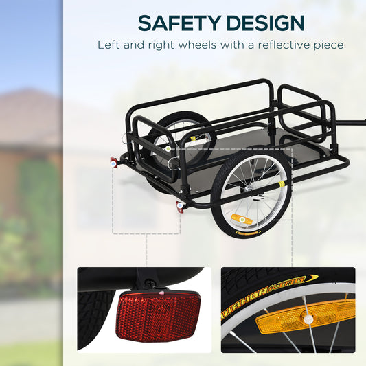 Remorque vélo cargo pliable en acier