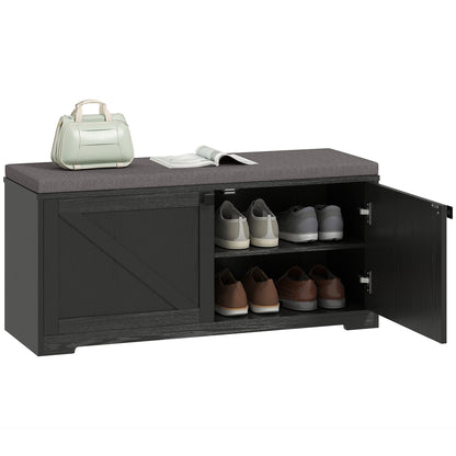 Banc de rangement à chaussures capitonné