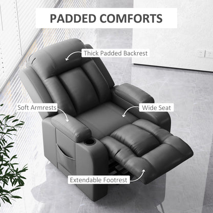 Fauteuil releveur électrique inclinable en cuir synthétique