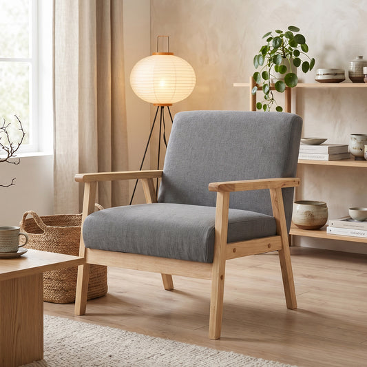 Fauteuil d'appoint minimaliste en pin