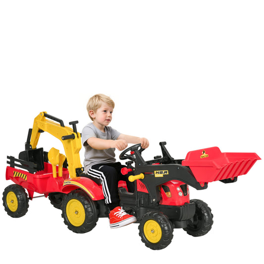 Camion benne à pedales pour enfants