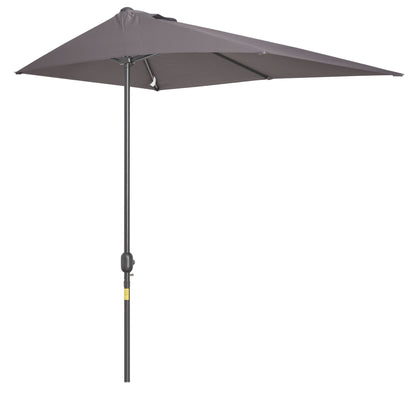 Parasol demi-lune de balcon 8 pi à manivelle