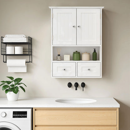 Armoire murale salle de bain avec tiroirs et étagère