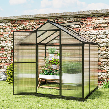  Greenhouse 183x189x195cm Polycarbonate Aluminum with Ventilation