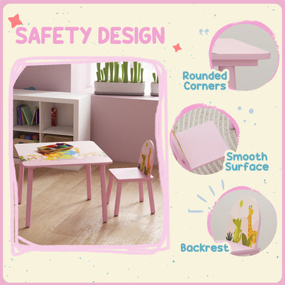 Ensemble table et chaises pour enfants — Lot de 3