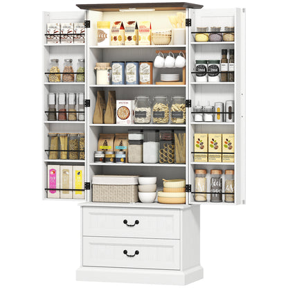 Armoire-buffet de cuisine avec lumière DEL capteur