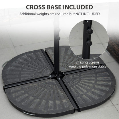 Parasol déporté cantilever 8,5 pieds avec base