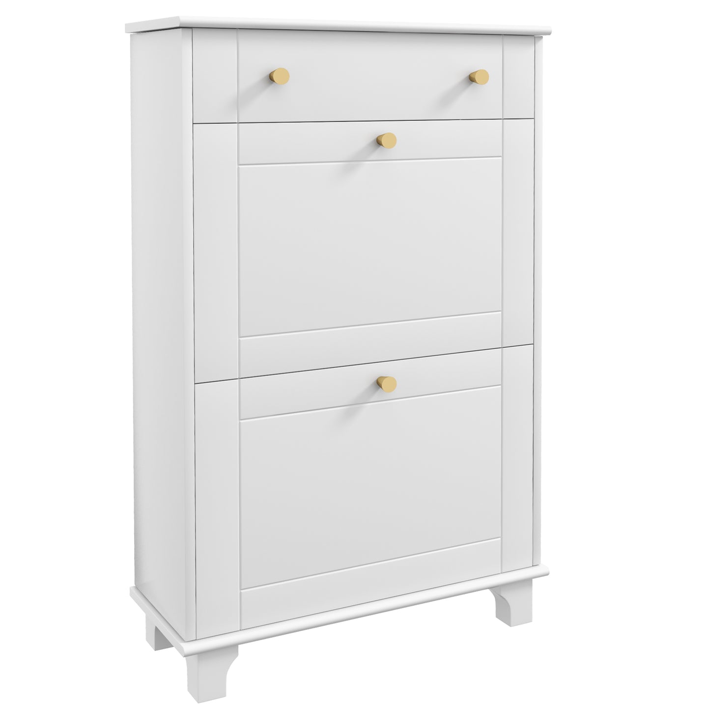 Armoire à chaussures slim 2 tiroirs rabattables 8 paires