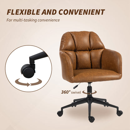 Chaise de bureau pivotante en similicuir hauteur réglable