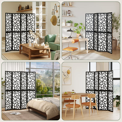 Paravent 4 panneaux motif géométrique 170 cm