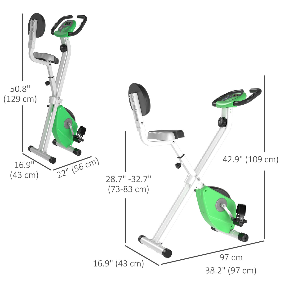 Vélo d'exercice stationnaire pliable à résistance magnétique
