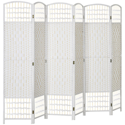 Paravent pliant 6 panneaux fibres tressées