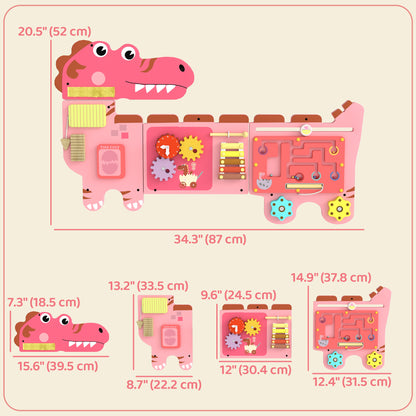 Tableau d'activités Montessori mural thème dinosaure