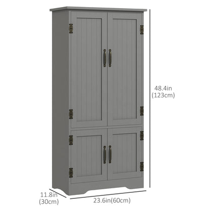 Armoire de rangement 4 portes avec tablettes ajustables