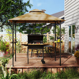 Gazebo de BBQ double toit 244 x 152 cm