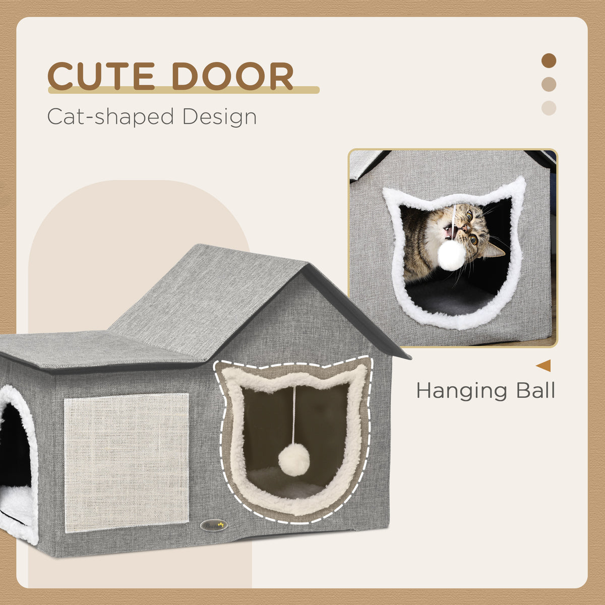 Lit cabane pour chat multi-fonctions