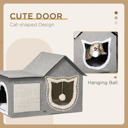 Lit cabane pour chat multi-fonctions