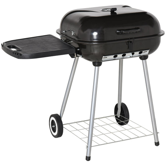 BBQ au charbon portable avec grille réchaud et tablette