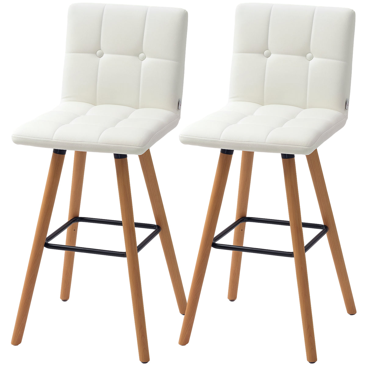 Tabourets de bar rembourrés set de 2, 96 cm