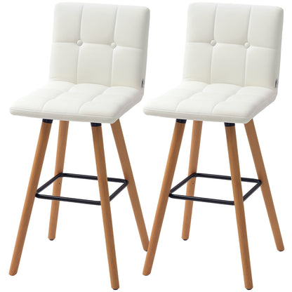 Tabourets de bar rembourrés set de 2, 96 cm