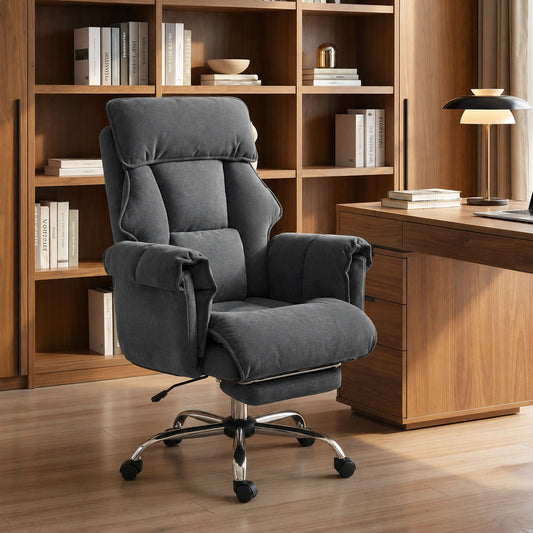 Chaise de bureau ergonomique inclinable avec repose-pieds