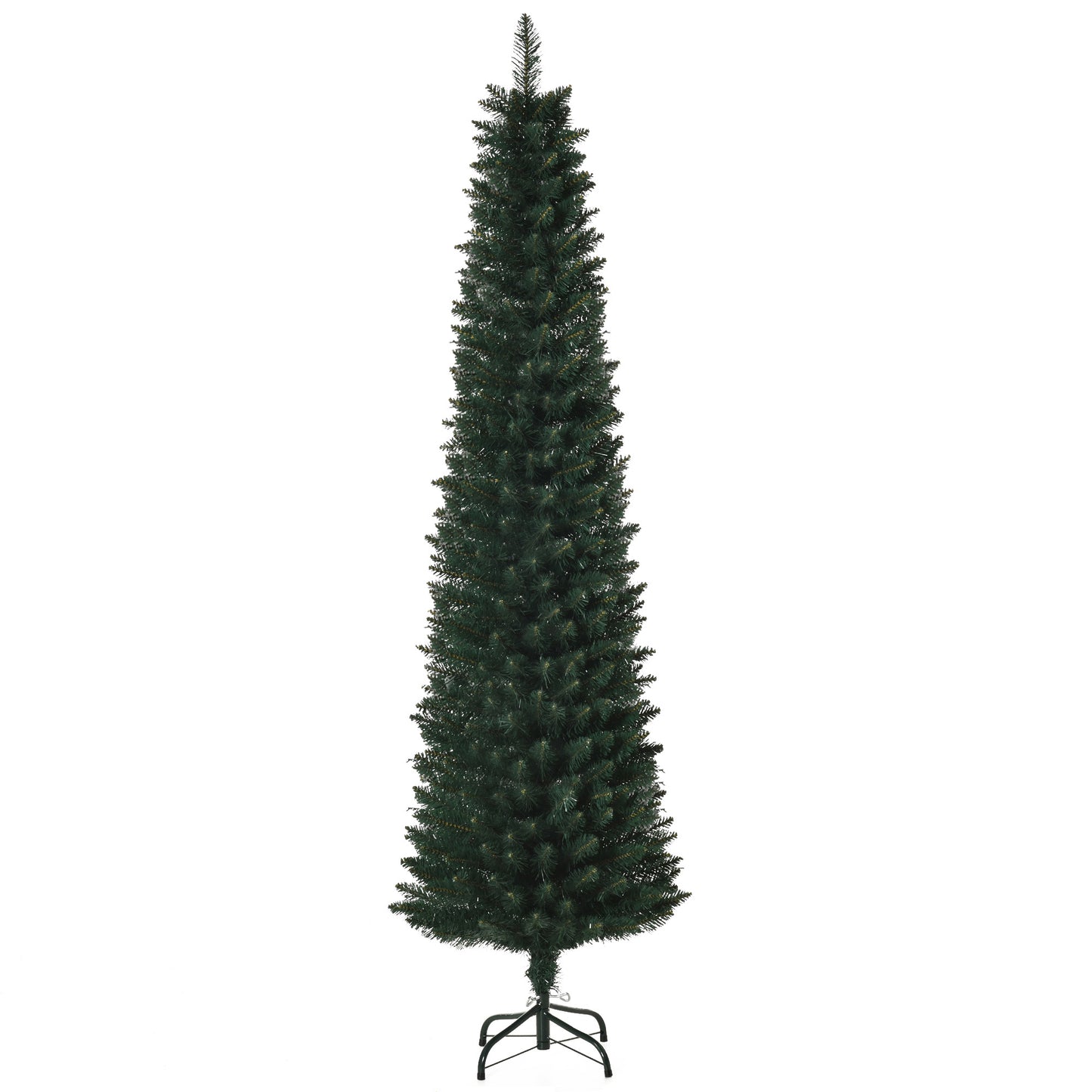 Sapin de Noël artificiel mince 6 pi avec socle pliant