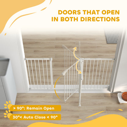 Barrière pour animaux ajustable 29-58 po avec porte
