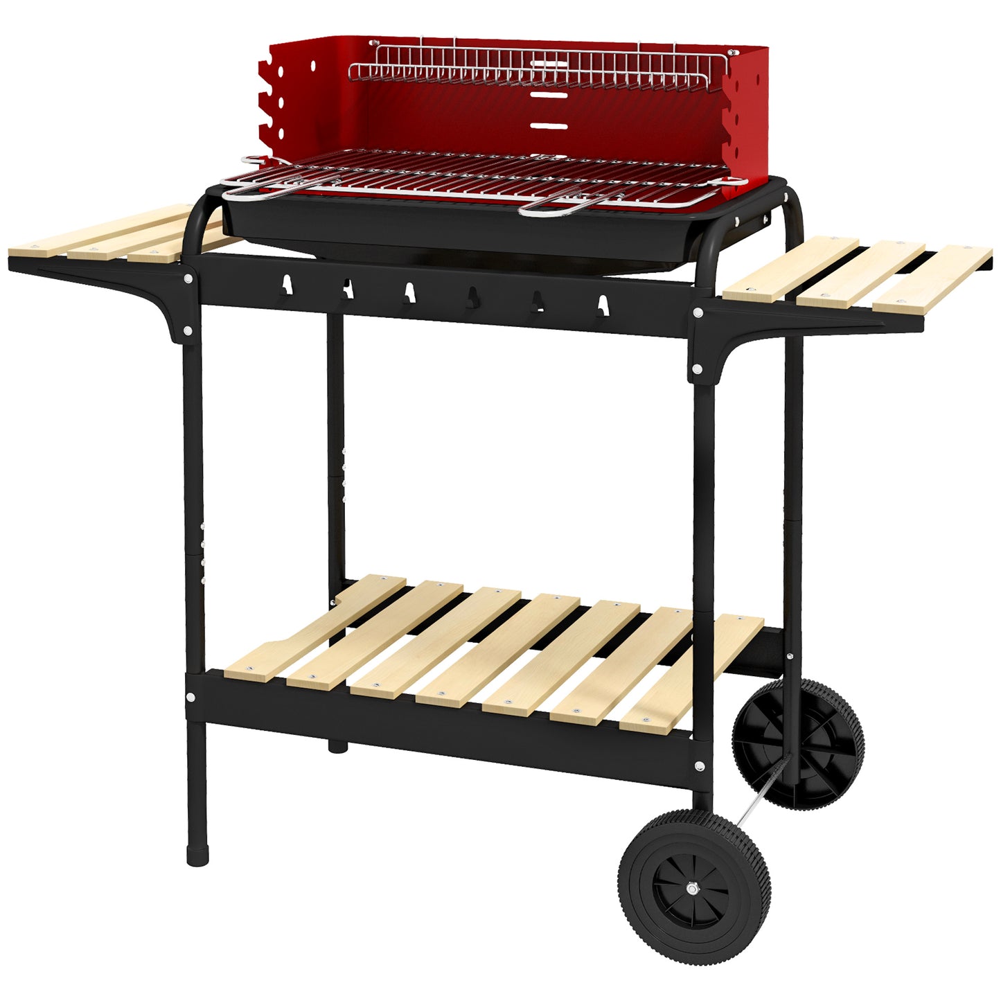 Barbecue au charbon portable avec hauteur ajustable