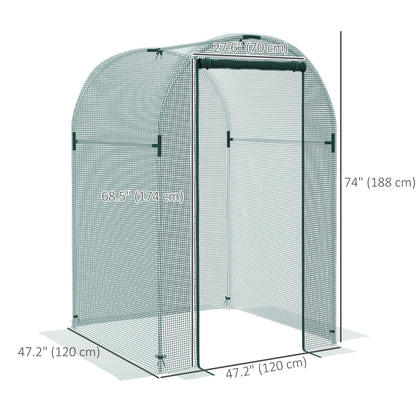 Cage de protection pour cultures avec porte zippée 122 x 244 cm
