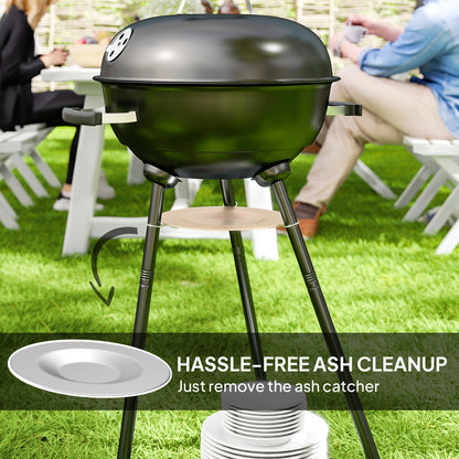 BBQ au charbon portable avec accessoires et roues