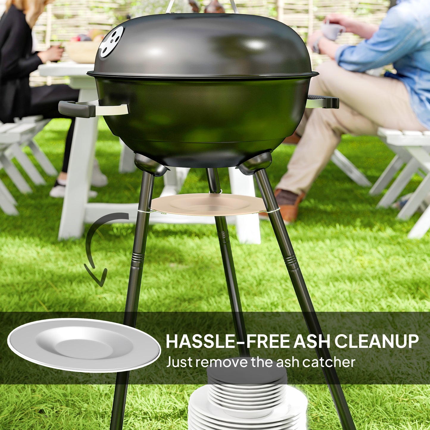 BBQ au charbon portable 17 pouces avec accessoires