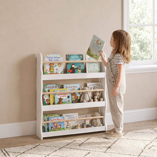 Bibliothèque murale pour enfants à 3 tablettes