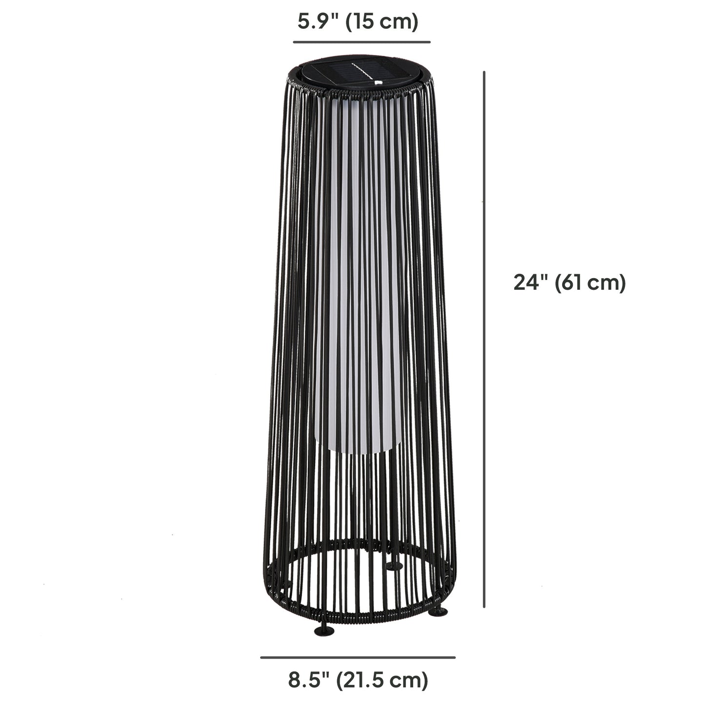 Lampe solaire tressée décorative extérieur LED automatique