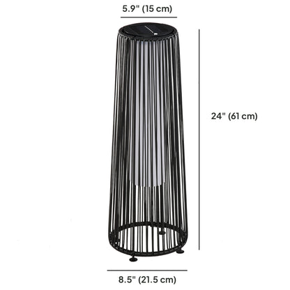 Lampe solaire tressée décorative extérieur LED automatique