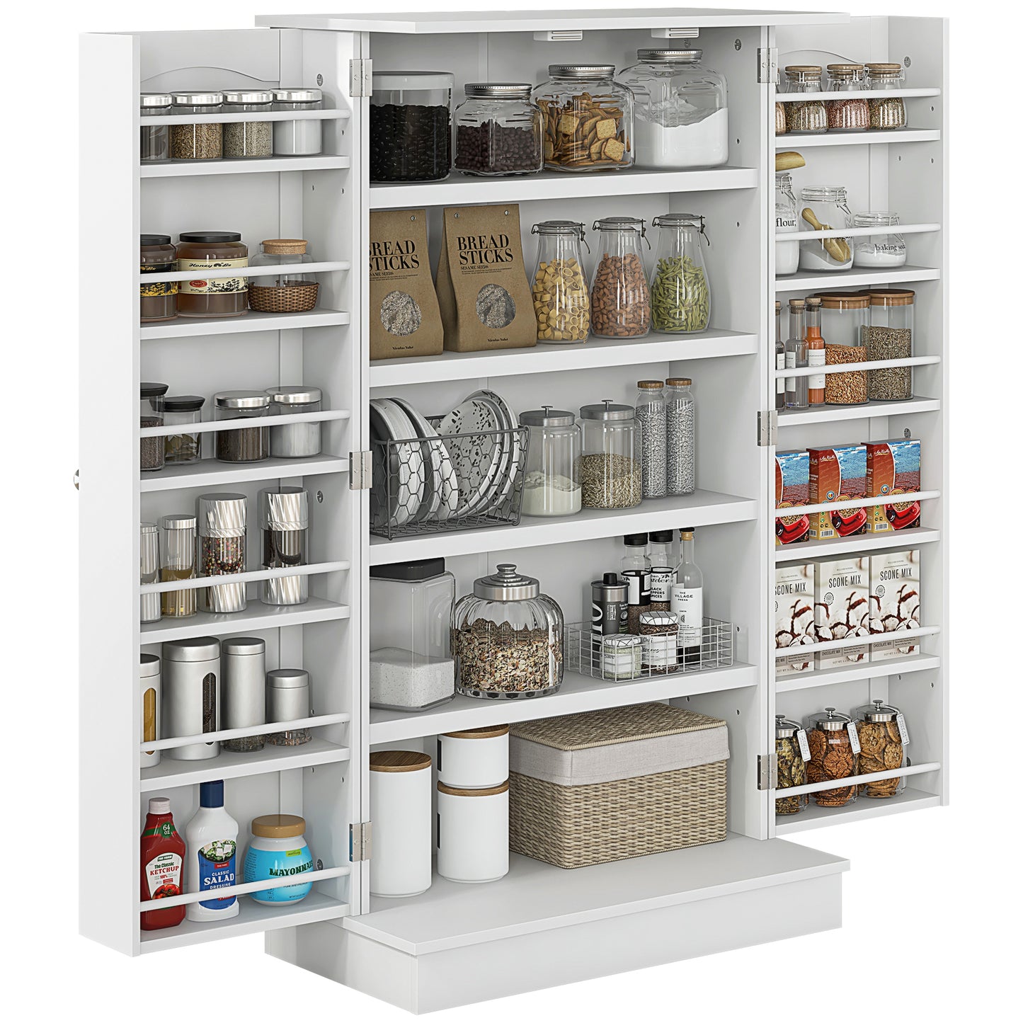 Armoire de cuisine 5 tablettes et 12 porte-épices