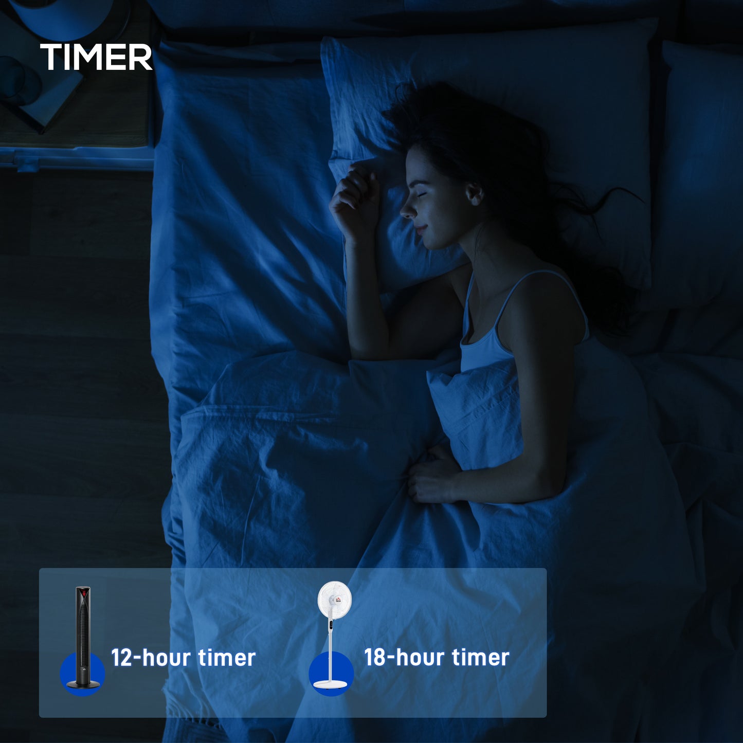 Ensemble ventilateurs tour et sur pied avec télécommande