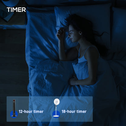 Ensemble ventilateurs tour et sur pied avec télécommande