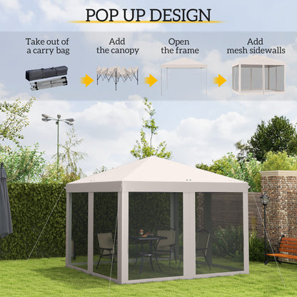 Tente pliable 10x10 pieds avec parois maillées
