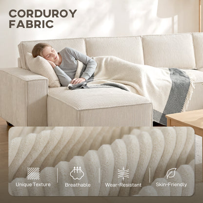 Canapé sectionnel modulaire en U avec doubles chaises