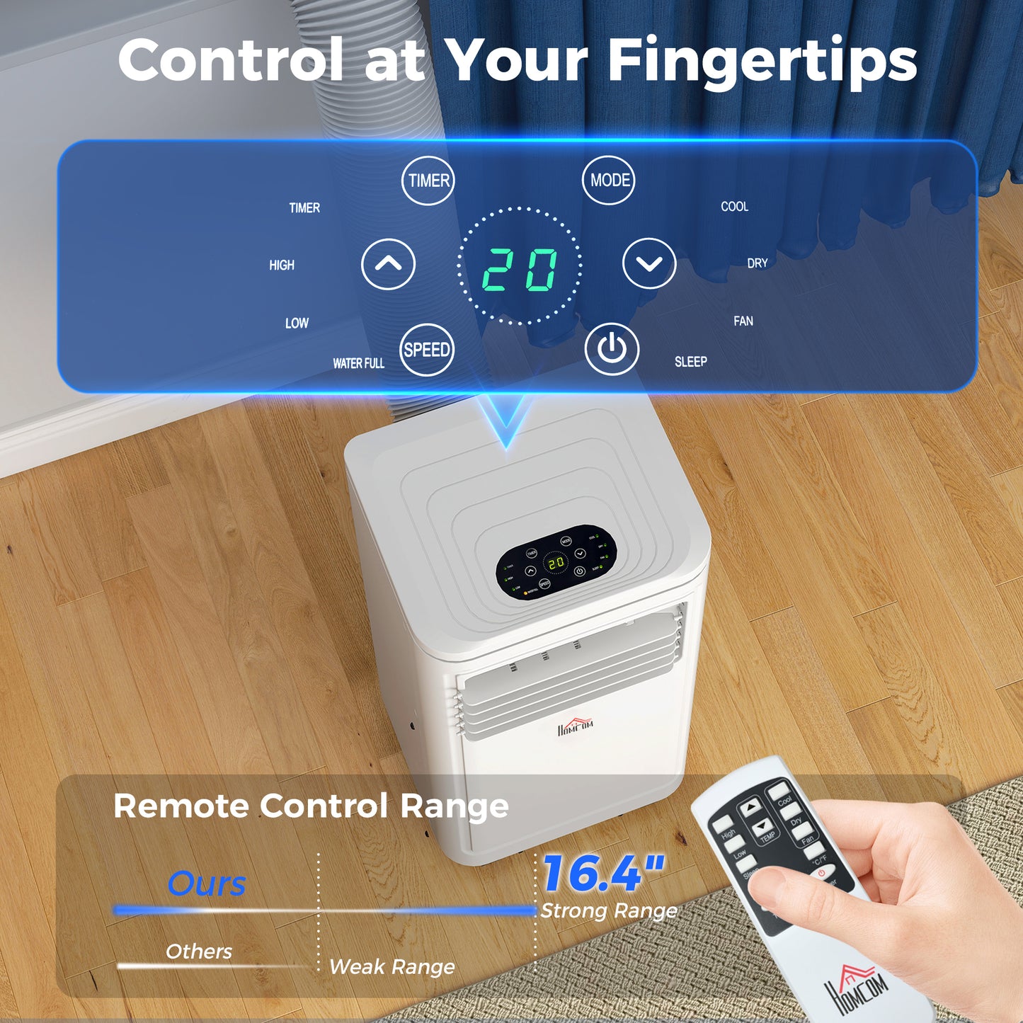 Climatiseur portable 8000 BTU avec déshumidificateur et télécommande